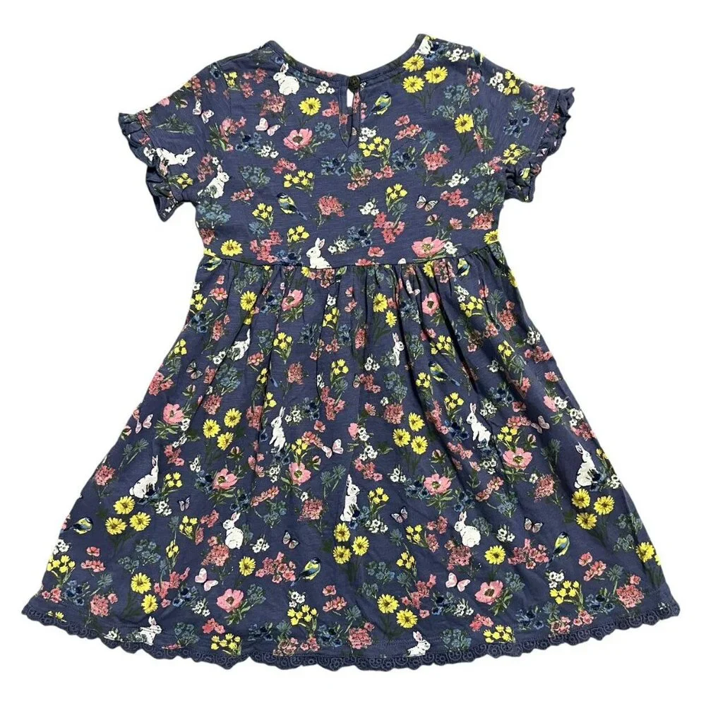 Mantaray 4-5Y Navy Floral Bunny Print Dress
